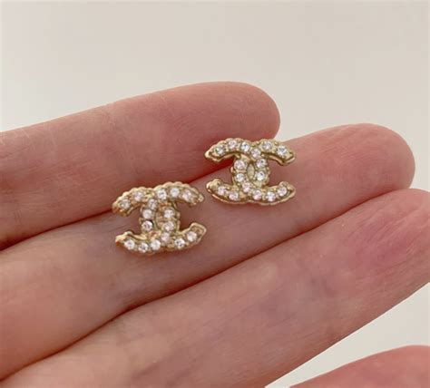 coco chanel crystal stud earrings|coco chanel earrings for sale.